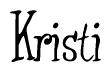 The image is of the word Kristi stylized in a cursive script.