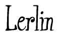 The image is a stylized text or script that reads 'Lerlin' in a cursive or calligraphic font.
