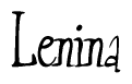 The image is a stylized text or script that reads 'Lenina' in a cursive or calligraphic font.