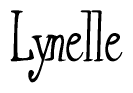 The image contains the word 'Lynelle' written in a cursive, stylized font.
