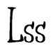 The image contains the word 'Lss' written in a cursive, stylized font.