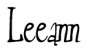 The image is a stylized text or script that reads 'Leeann' in a cursive or calligraphic font.