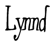 The image is of the word Lynnd stylized in a cursive script.