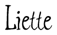 The image is of the word Liette stylized in a cursive script.
