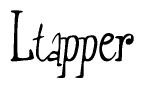 The image is of the word Ltapper stylized in a cursive script.