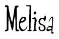 The image is a stylized text or script that reads 'Melisa' in a cursive or calligraphic font.