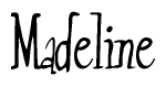 The image contains the word 'Madeline' written in a cursive, stylized font.