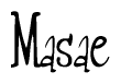The image is of the word Masae stylized in a cursive script.