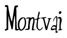 The image contains the word 'Montvai' written in a cursive, stylized font.