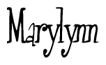 The image is a stylized text or script that reads 'Marylynn' in a cursive or calligraphic font.