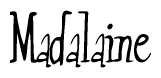 The image contains the word 'Madalaine' written in a cursive, stylized font.