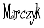 The image contains the word 'Marczyk' written in a cursive, stylized font.