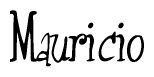 The image is a stylized text or script that reads 'Mauricio' in a cursive or calligraphic font.
