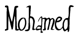 The image is a stylized text or script that reads 'Mohamed' in a cursive or calligraphic font.