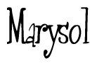 The image contains the word 'Marysol' written in a cursive, stylized font.