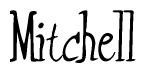 The image contains the word 'Mitchell' written in a cursive, stylized font.