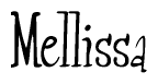 The image contains the word 'Mellissa' written in a cursive, stylized font.