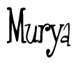 The image is a stylized text or script that reads 'Murya' in a cursive or calligraphic font.