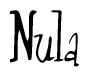 The image is a stylized text or script that reads 'Nula' in a cursive or calligraphic font.