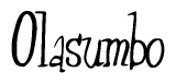 The image contains the word 'Olasumbo' written in a cursive, stylized font.