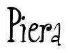 The image is of the word Piera stylized in a cursive script.