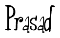 The image contains the word 'Prasad' written in a cursive, stylized font.