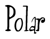 The image contains the word 'Polar' written in a cursive, stylized font.