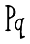 The image contains the word 'Pq' written in a cursive, stylized font.