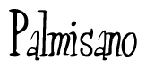 The image is of the word Palmisano stylized in a cursive script.