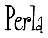 The image is a stylized text or script that reads 'Perla' in a cursive or calligraphic font.