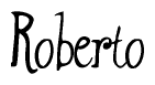 The image is of the word Roberto stylized in a cursive script.