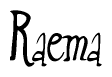   The image is of the word Raema stylized in a cursive script. 