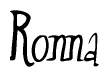 The image contains the word 'Ronna' written in a cursive, stylized font.