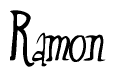 The image is of the word Ramon stylized in a cursive script.
