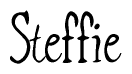 The image is of the word Steffie stylized in a cursive script.