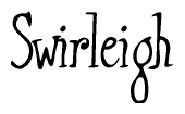 The image is a stylized text or script that reads 'Swirleigh' in a cursive or calligraphic font.