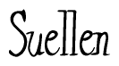 The image is of the word Suellen stylized in a cursive script.