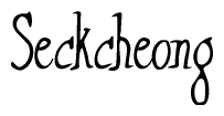 The image is a stylized text or script that reads 'Seckcheong' in a cursive or calligraphic font.