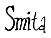 The image is a stylized text or script that reads 'Smita' in a cursive or calligraphic font.
