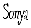 The image contains the word 'Sonya' written in a cursive, stylized font.