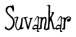 The image is of the word Suvankar stylized in a cursive script.