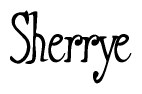 The image is of the word Sherrye stylized in a cursive script.