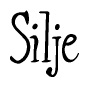 The image is a stylized text or script that reads 'Silje' in a cursive or calligraphic font.