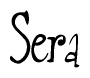 The image is of the word Sera stylized in a cursive script.
