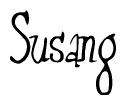 The image contains the word 'Susang' written in a cursive, stylized font.