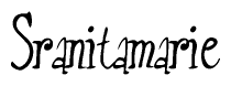 The image contains the word 'Sranitamarie' written in a cursive, stylized font.