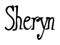 The image is of the word Sheryn stylized in a cursive script.