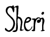 The image is a stylized text or script that reads 'Sheri' in a cursive or calligraphic font.