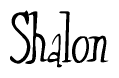 The image is a stylized text or script that reads 'Shalon' in a cursive or calligraphic font.