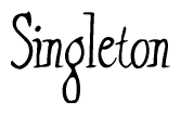 The image contains the word 'Singleton' written in a cursive, stylized font.